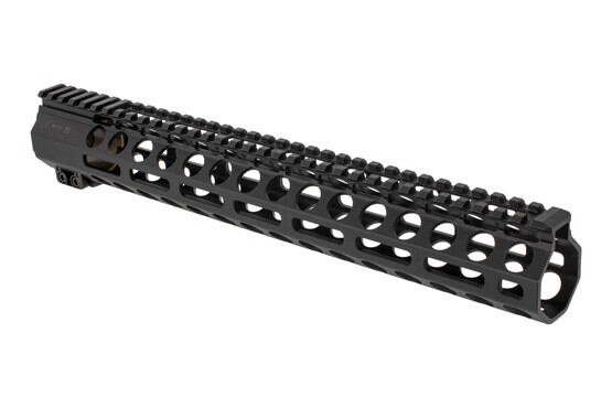 The Forward Controls Design RHF 13.7 inch handguard features M-LOK slots and lightening cuts to reduce weight